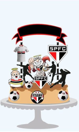 Arquivo de Corte Topo Bolo Time São Paulo Futebol (#1507)