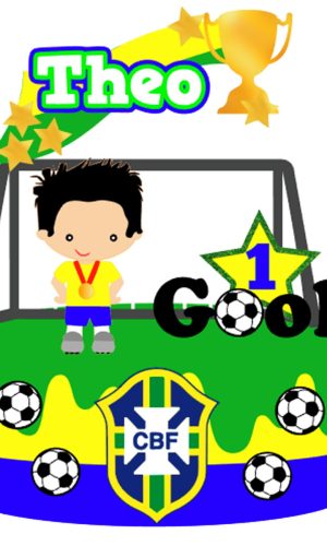 Arquivo De Corte: Topo Brasil Copa Do Mundo Menino 012