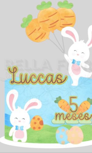 Arquivo de Corte Topo Coelhinhos de Páscoa Cute Camadas Bf