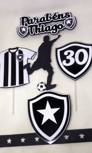 Arquivo de corte - TOPO DE BOLO 001 BOTA FOGO FUTEBOL