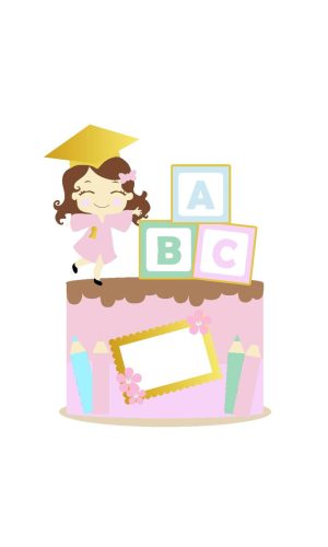 Arquivo De Corte Topo De Bolo Abc Menina 2