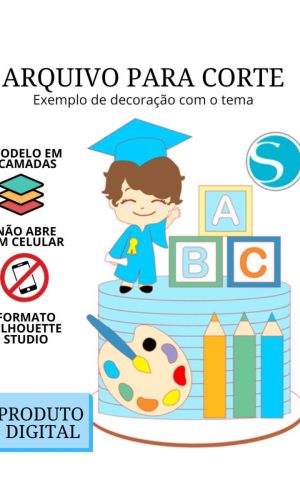Arquivo de Corte Topo de Bolo- Abc Menino