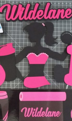 100 - Arquivo de Corte Topo de Bolo Academia Mulher 1