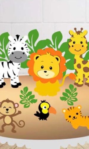 Arquivo de Corte Topo de Bolo Animais Cute