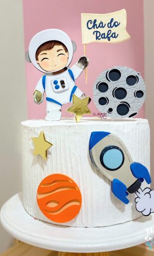 Arquivo de Corte: Topo de Bolo Astronauta Cute 005