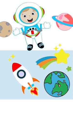 ARQUIVO DE CORTE TOPO DE BOLO ASTRONAUTA menino