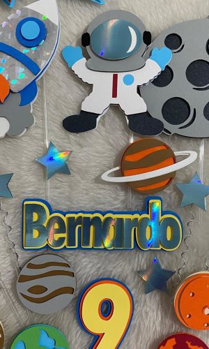 Arquivo de Corte Topo de Bolo Astronauta Menino