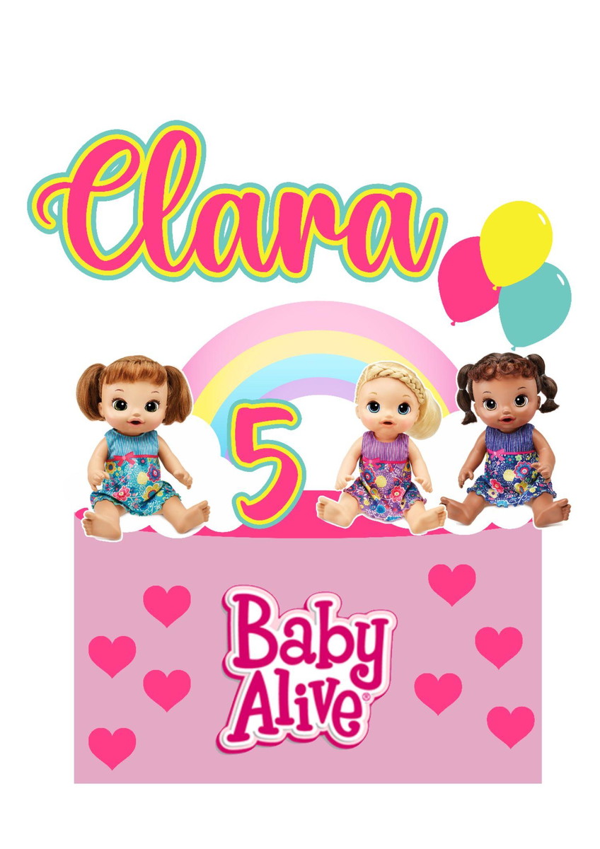 Arquivo de corte Topo de Bolo Baby Alive 01