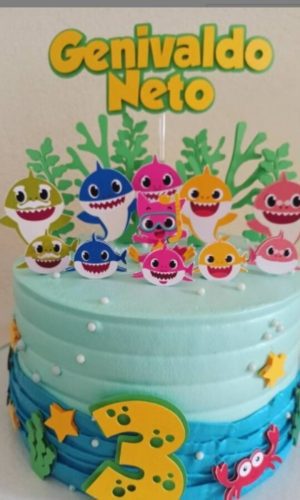 Arquivo de Corte Topo de Bolo Baby Shark 2