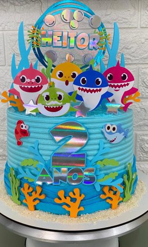 Arquivo de Corte Topo de Bolo Baby Shark
