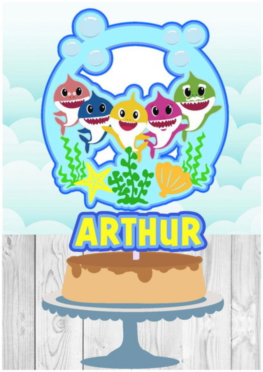Arquivo de corte Topo de Bolo Baby Shark STUDIO