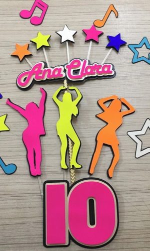 Arquivo de Corte topo de bolo balada neon
