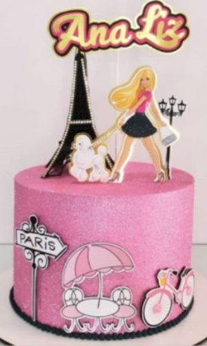 ARQUIVO DE CORTE TOPO DE BOLO BARBIE PARIS