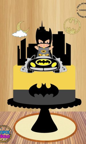 Arquivo de Corte Topo de Bolo Batman Baby