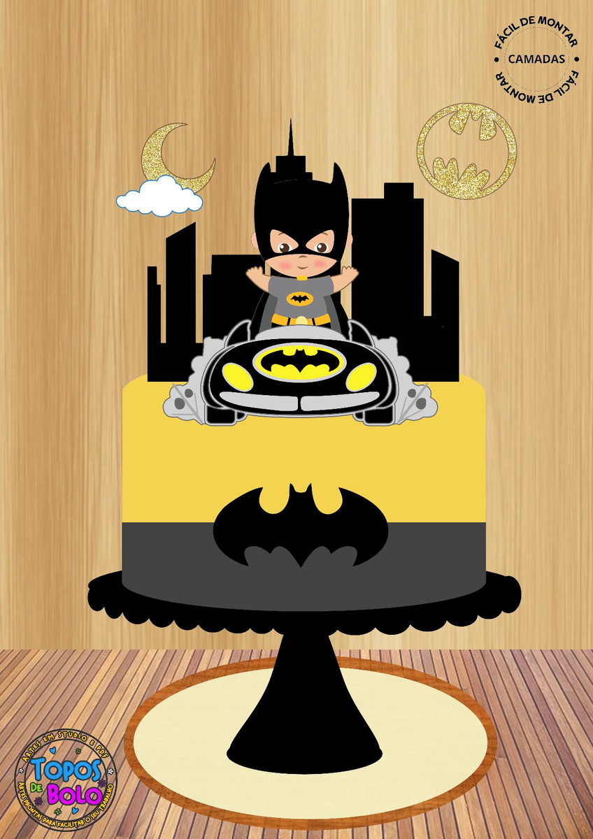Arquivo de Corte Topo de Bolo Batman Baby
