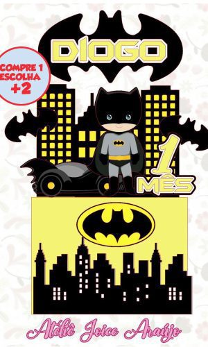 160 - Arquivo de Corte Topo de Bolo Batman Cute 2