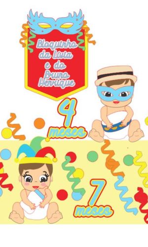 Arquivo de corte Topo de bolo bebê carnaval