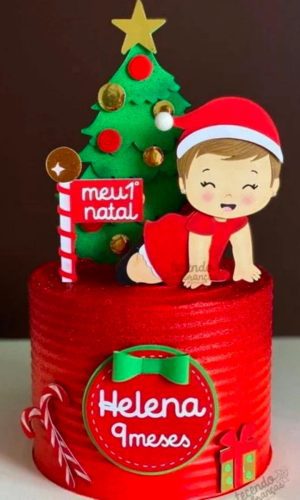 Arquivo de Corte Topo de Bolo Bebê de Natal #16711
