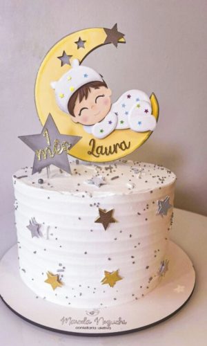 Arquivo de Corte Topo de Bolo Bebê na Lua