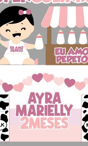 Arquivo de Corte Topo de Bolo Bebe Tete Leite