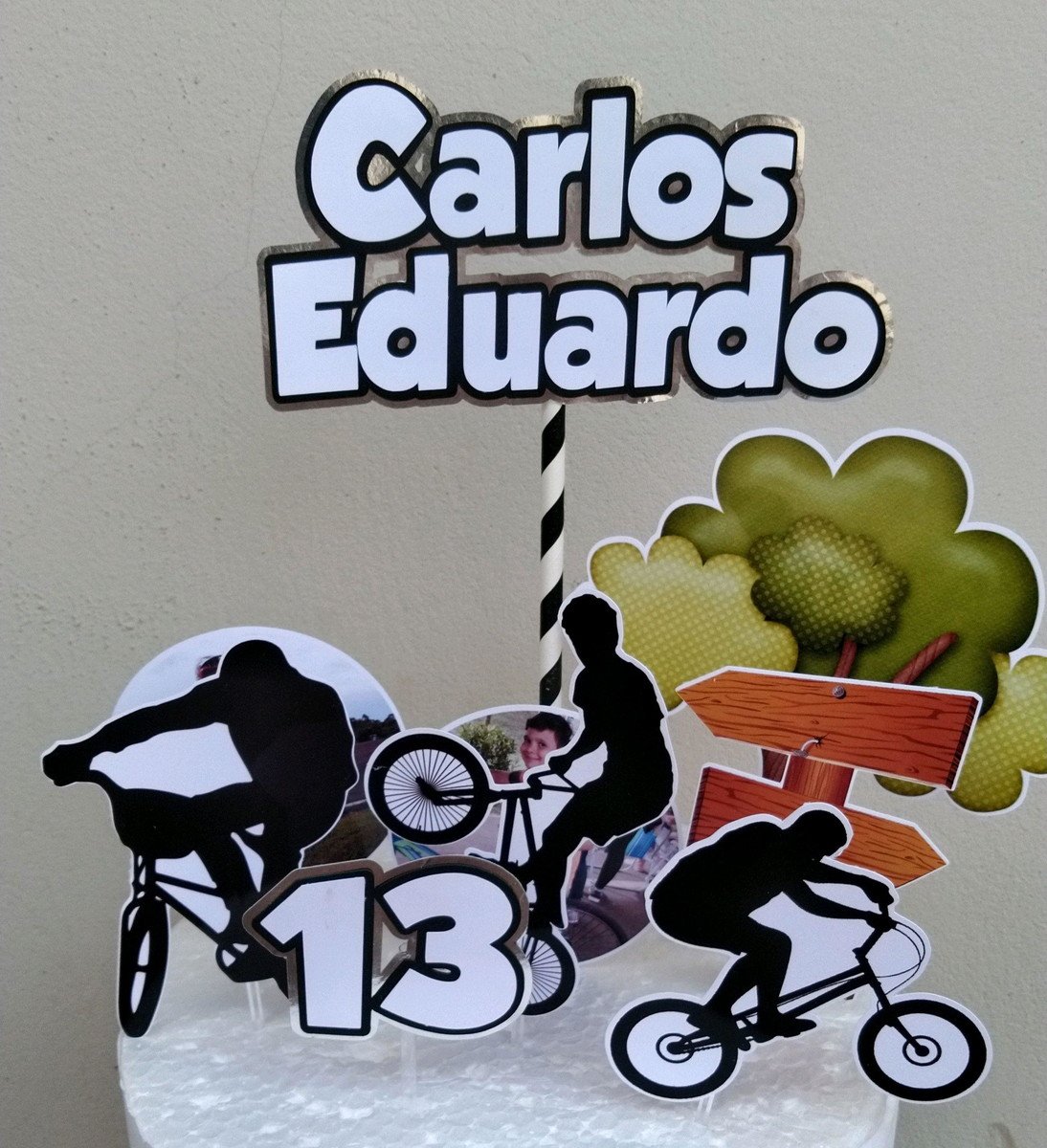 Arquivo de corte STUDIO - Topo de Bolo Bicicleta BMX (R071)