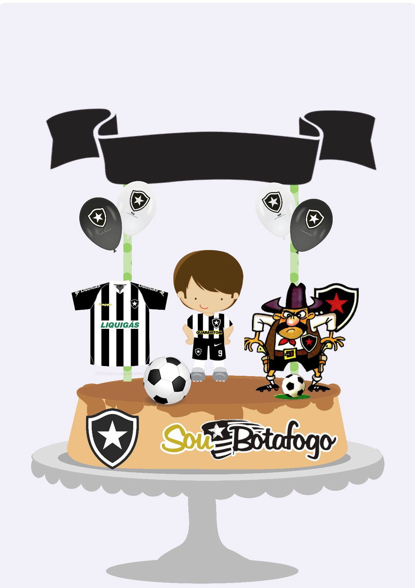 10 Arquivo Por R$ 10,00 Topo de Bolo Digital 25-botafogo