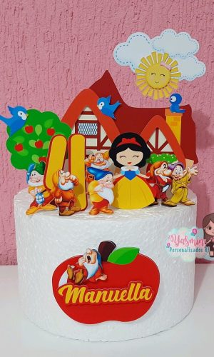 Arquivo de Corte Topo de Bolo Branca de Neve