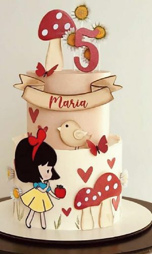 Arquivo de Corte: Topo de Bolo Branca de Neve Cute 022