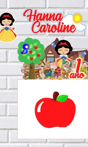 Arquivo de Corte Topo de Bolo Branca de Neve Cute Studio 002