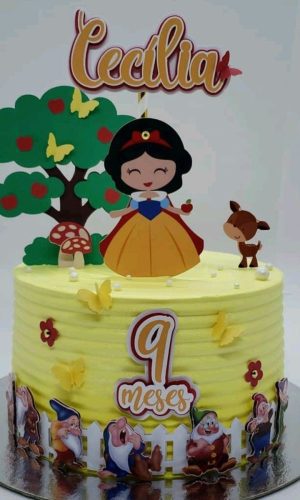 ARQUIVO DE CORTE - Topo de bolo Branca de Neve Cute