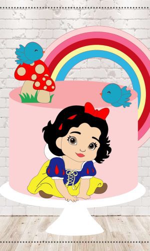 Arquivo de Corte Topo de Bolo Branca de Neve em Camadas 1980
