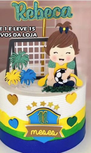Arquivo de Corte - Topo de Bolo Brasil Menina