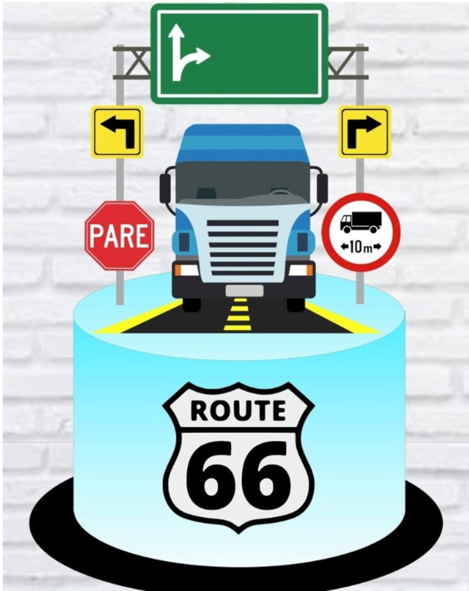 Arquivo de Corte Topo de Bolo Caminhão em Camadas #380#