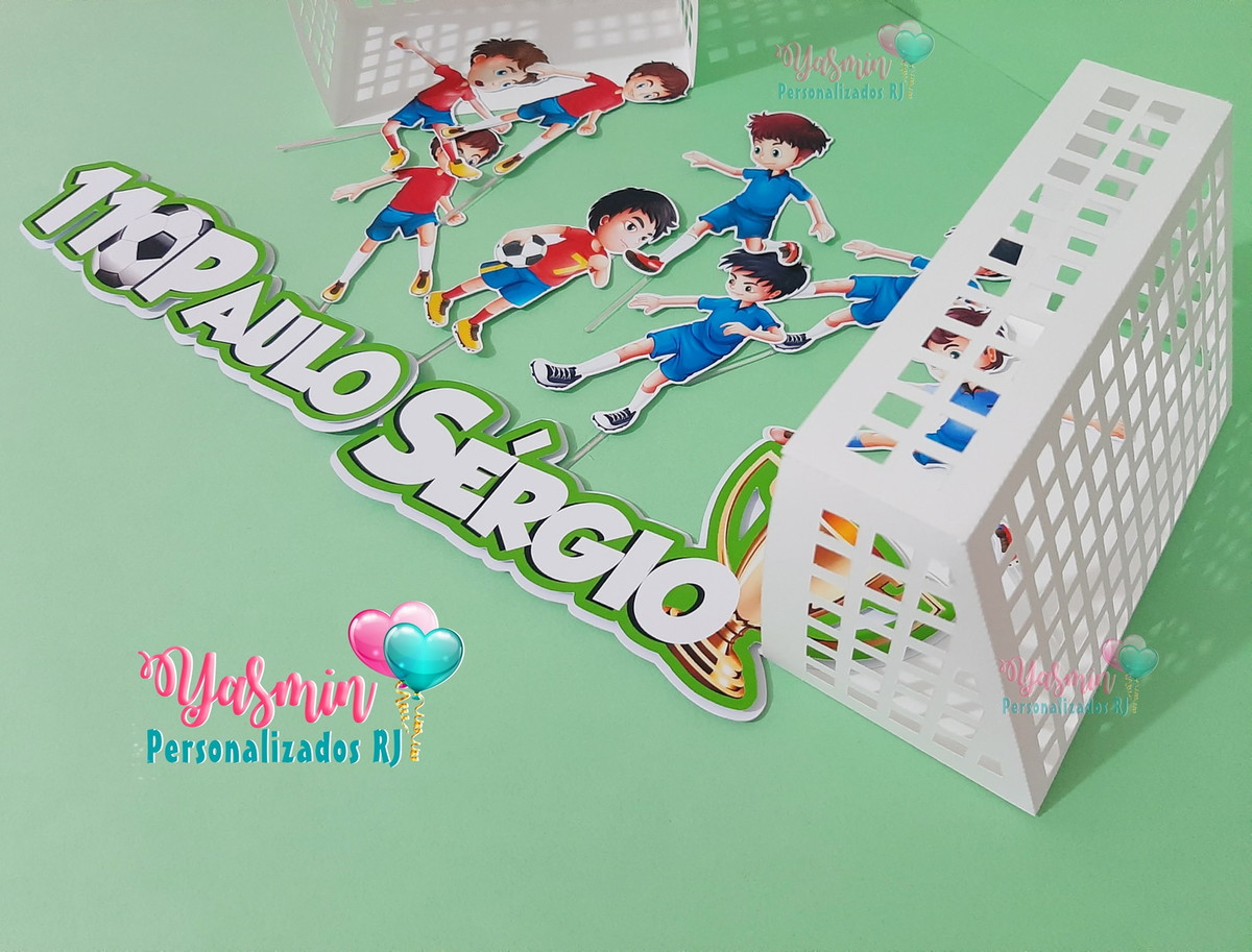 Arquivo de Corte Topo de Bolo Campo de Futebol - Imagem 2