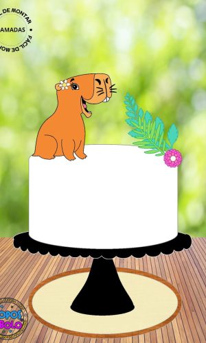 Arquivo de Corte Topo de Bolo Capivara Cute