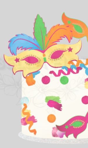 Arquivo de Corte Topo de Bolo Carnaval 1501 - Bf