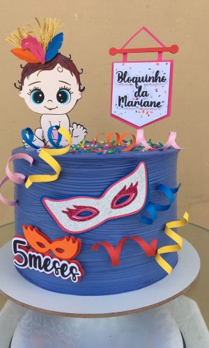 Arquivo de Corte Topo de Bolo Carnaval Bebe Menina