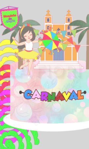 Arquivo de Corte Topo de Bolo Carnaval em Camadas - 149