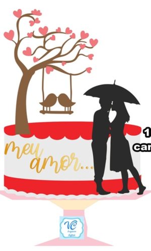 Arquivo de Corte Topo de Bolo Casal Apaixonado 2