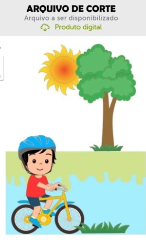 Arquivo de Corte Topo de Bolo Ciclista Menino
