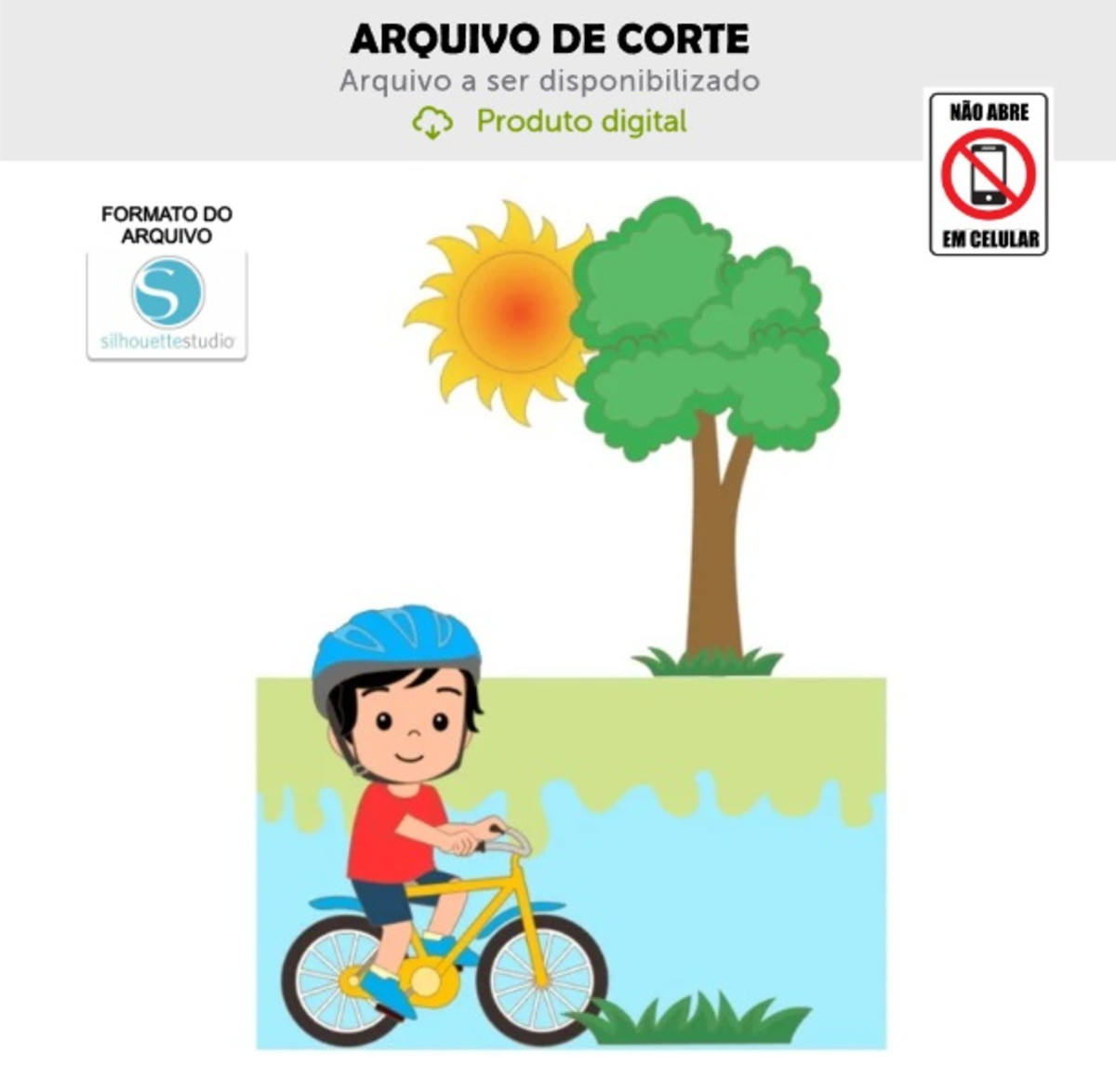 Arquivo de Corte Topo de Bolo Ciclista Menino