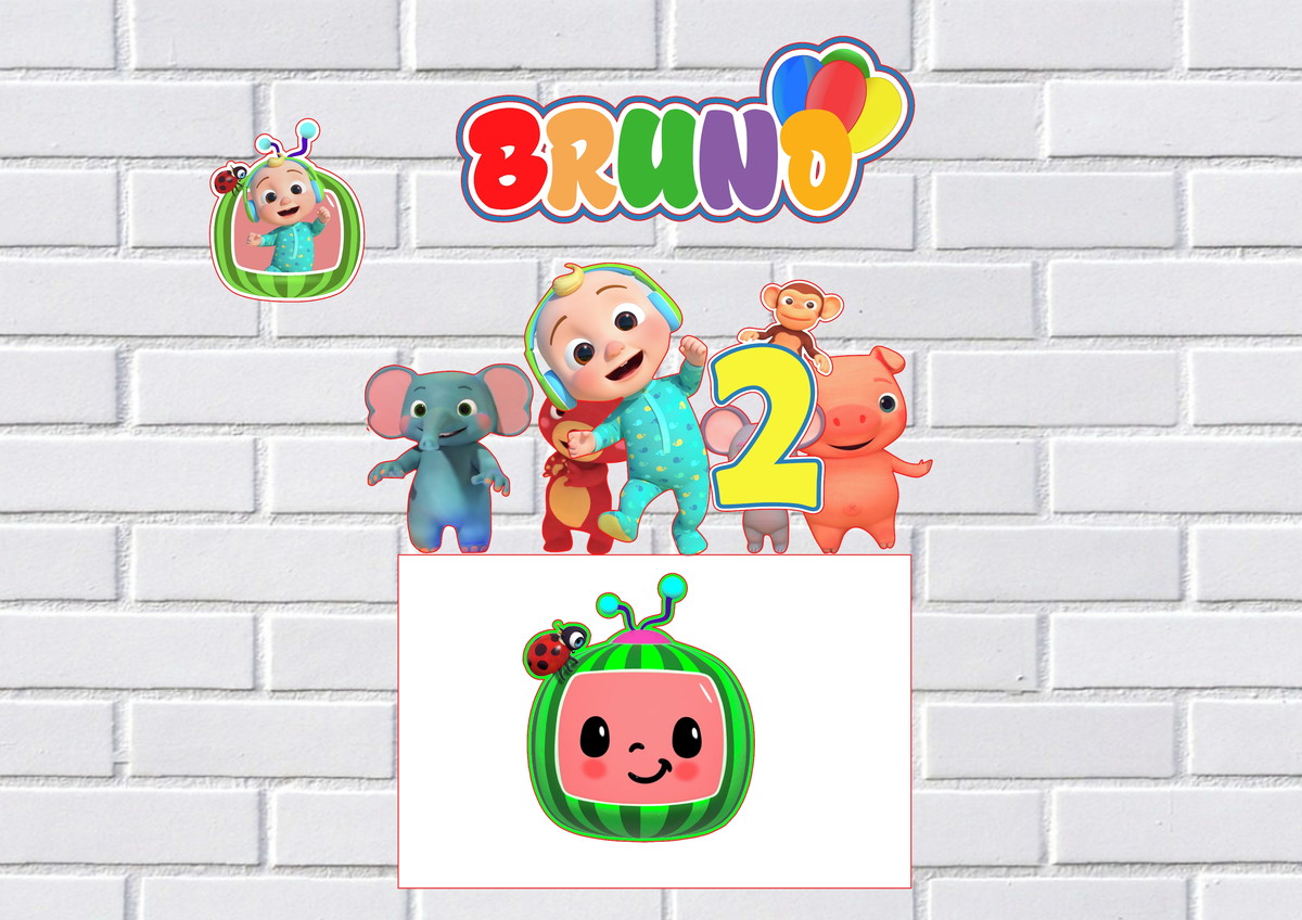 Arquivo de Corte Topo de Bolo Cocomelon Studio 001