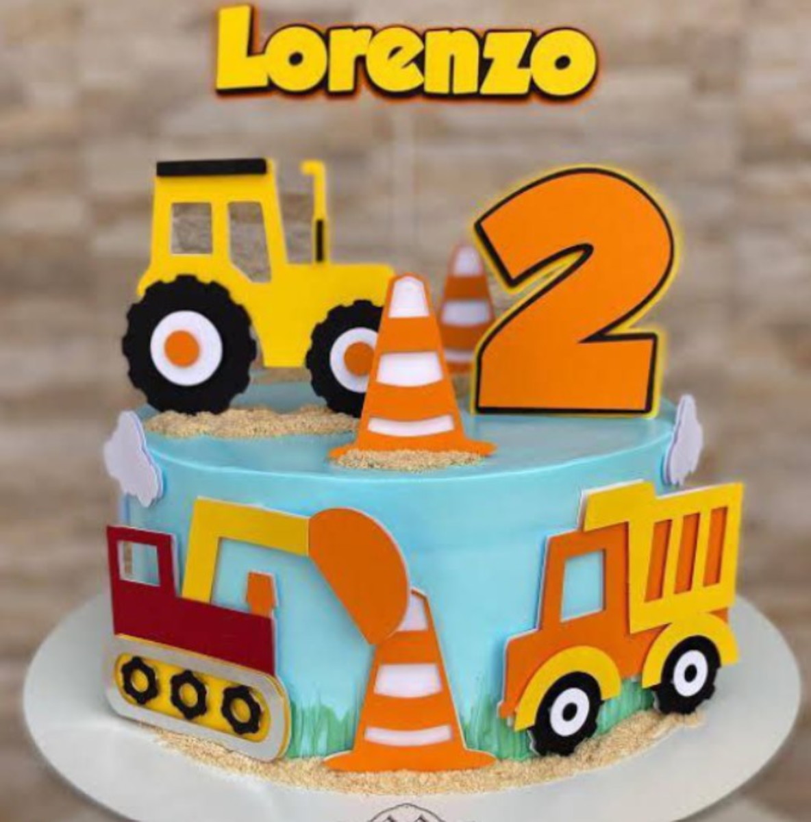 Studio/pdf Arquivo de Corte Topo de Bolo Construtor Cute-005 - Imagem 2