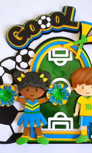Arquivo de Corte: Topo de Bolo Copa Brasil Torcedores 027