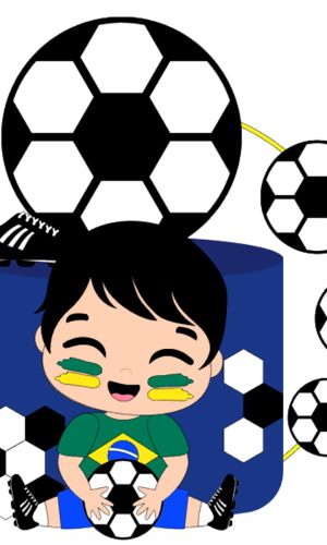 Arquivo de Corte: Topo de Bolo Copa do Mundo Brasil Baby 039