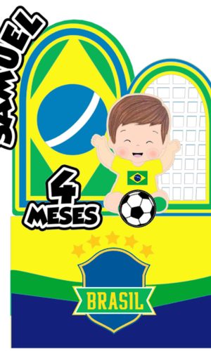 Arquivo de Corte: Topo de Bolo Copa do Mundo Brasil Baby 048