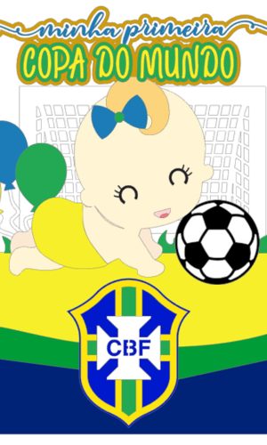 Arquivo de Corte: Topo de Bolo Copa do Mundo Brasil Baby 051