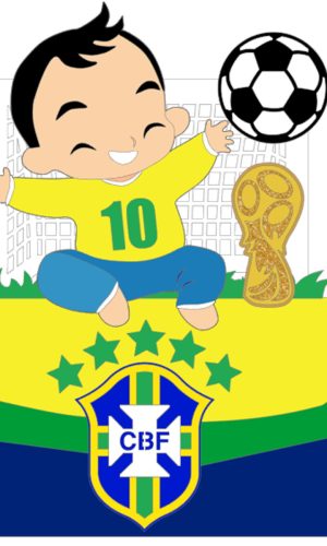 Arquivo de Corte: Topo de Bolo Copa do Mundo Brasil Boy 055