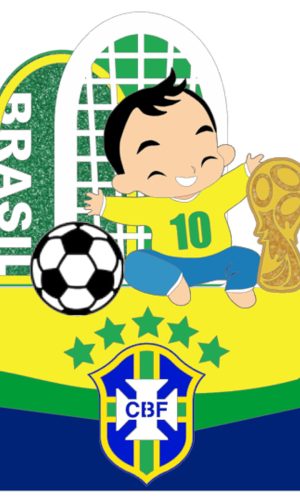 Arquivo de Corte: Topo de Bolo Copa do Mundo Brasil Boy 056