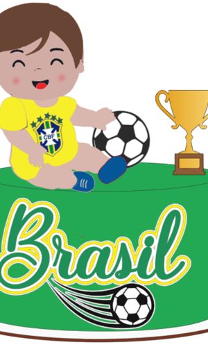 Arquivo de Corte: Topo de Bolo Copa do Mundo Menino Baby 022